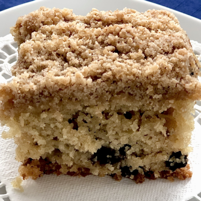 Gluten free blueberry crumb cake